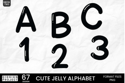 67 Cute Jelly Alphabet | Sublimation Alphabets