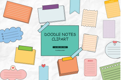 Doodle Notes Clipart | 16 Variations