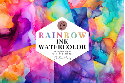 Rainbow Ink Watercolor Paper Mini Pack