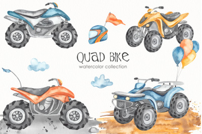 Quad bikes watercolor