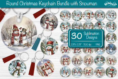 Christmas Keychain Bundle Keychain PNG Sublimation Bundle Watercolor S