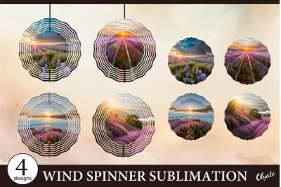 Landscape Wind Spinner PNG. Summer Wind Spinner Bundle