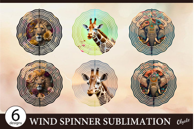 Animal Wind Spinner PNG. Wild Animal Wind Spinner Bundle