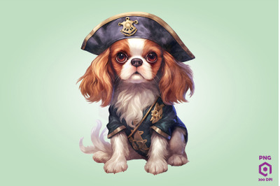 Spaniel Pirate Dog Clipart