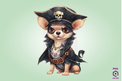 Chihuahua Pirate Dog Clipart