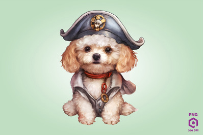 Poodle Pirate Dog Clipart