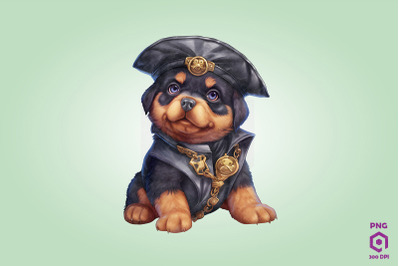 Rottweiler Pirate Dog Clipart