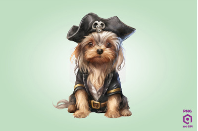 Yorkshire Terrier Pirate Dog Clipart