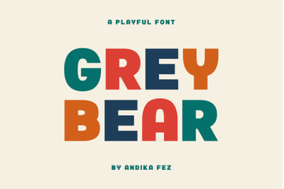 Grey Bear Cute Font