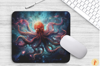 Creepy Octopus At Ocean Mouse Pad