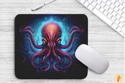 Creepy Octopus At Ocean Mouse Pad