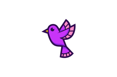 cute bird vector template logo design