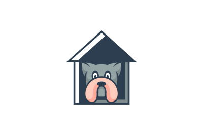 dog house vector template logo design