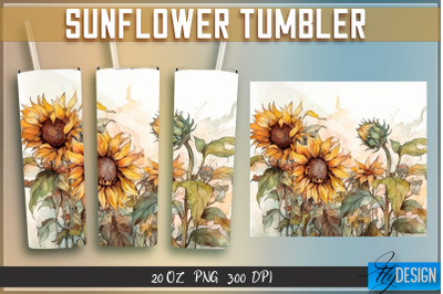 Sunflowers Tumblers Bundle Wrap 20 oz v.1