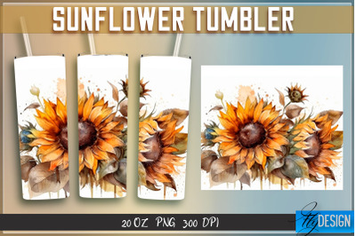 Sunflowers Tumblers Bundle Wrap 20 oz v.1