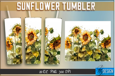 Sunflowers Tumblers Bundle Wrap 20 oz v.1