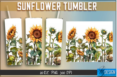 Sunflowers Tumblers Bundle Wrap 20 oz v.1