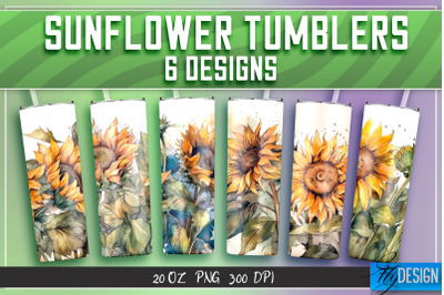 Sunflowers Tumblers Bundle Wrap 20 oz v.2