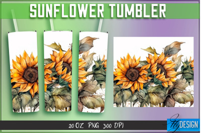 Sunflowers Tumblers Bundle Wrap 20 oz v.2