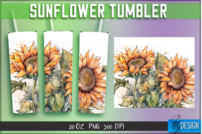 Sunflowers Tumblers Bundle Wrap 20 oz v.2