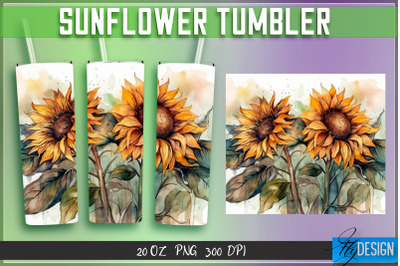 Sunflowers Tumblers Bundle Wrap 20 oz v.2