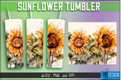 Sunflowers Tumblers Bundle Wrap 20 oz v.2