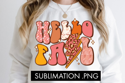 Hello Fall PNG Sublimation