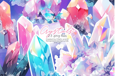 Crystals Clipart - PNG Files