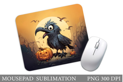 Halloween Raven Mouse Pad. Halloween Mouse Pad Sublimation