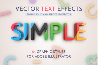 54 Simple Vector Text Effects
