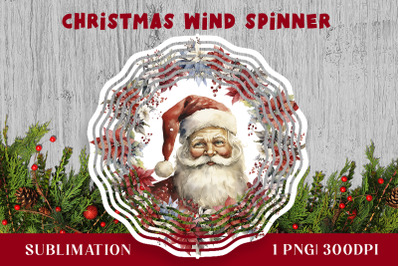 Santa Claus Wind Spinner sublimation PNG