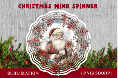Santa Claus Wind Spinner sublimation PNG