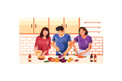 Cooking Class Illustration