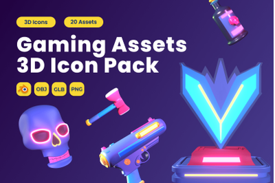 Gaming Asset 3D Icon Pack Vol 4