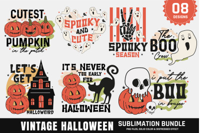 Vintage Halloween Sublimation Bundle | Halloween Sublimation Bundle