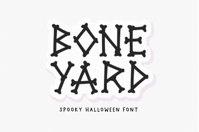 Boneyard - Skeleton Halloween Font