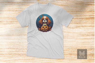 Cute King Charles Spaniel Dog Halloween