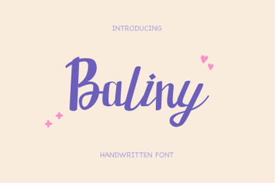 Baliny - Cute Handwritten Font