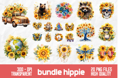 Hippie Sunflower Sublimation Bundle