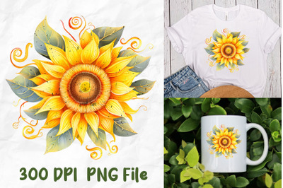 Hippie Sunflower Retro Sunshine