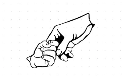 Parent and Child&#039;s hand SVG