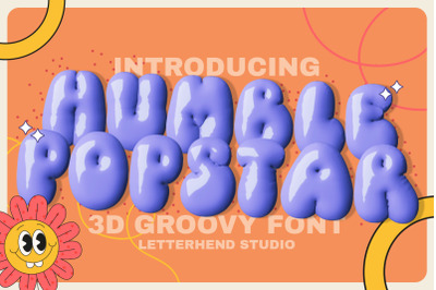 Humble Popstar - 3D Groovy Font