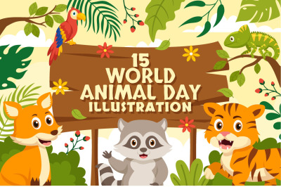 15 World Animal Day Illustration