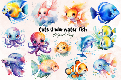 Cute Underwater Fish Clipart