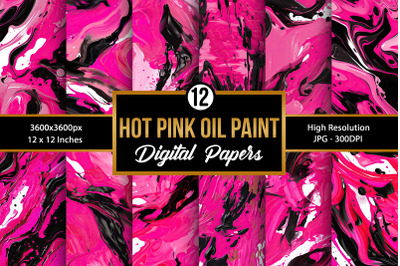 Magenta Pink Oil Paint Seamless Pattern Backgrounds