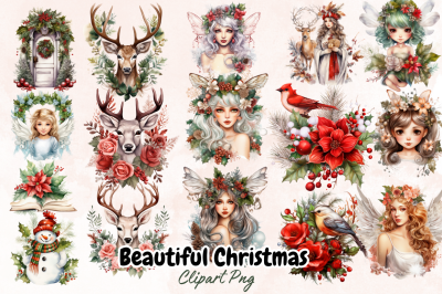 Beautiful Christmas Sublimation Clipart
