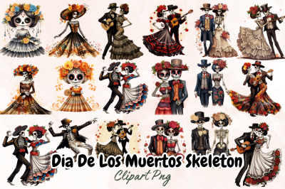 Dia De Los Muertos Skeleton Sublimation