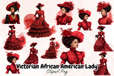 Victorian African American Lady Clipart