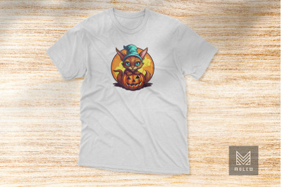 Abyssinian Cat Halloween Sublimation