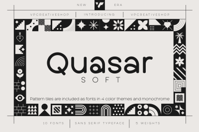 Quasar Soft typeface - 15 fonts